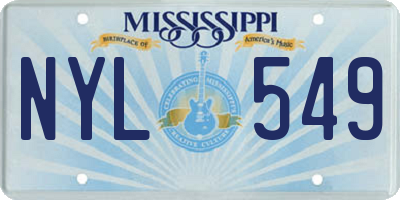 MS license plate NYL549