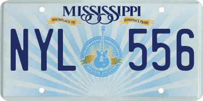 MS license plate NYL556
