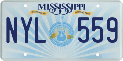 MS license plate NYL559