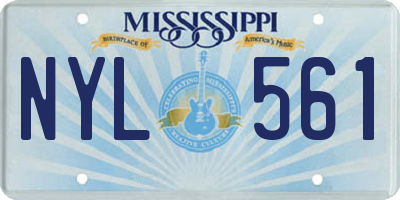 MS license plate NYL561