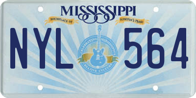MS license plate NYL564