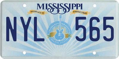 MS license plate NYL565