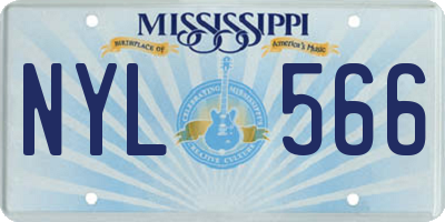MS license plate NYL566