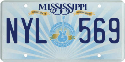 MS license plate NYL569