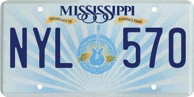 MS license plate NYL570