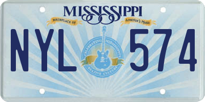 MS license plate NYL574