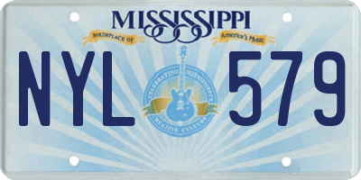 MS license plate NYL579