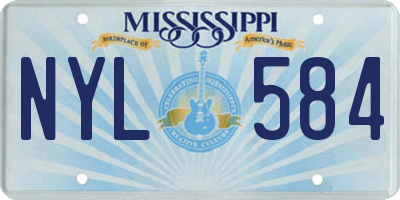 MS license plate NYL584
