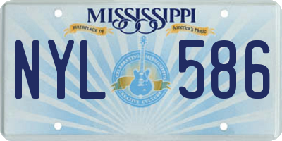 MS license plate NYL586