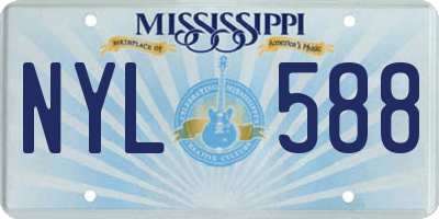 MS license plate NYL588