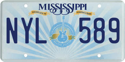 MS license plate NYL589