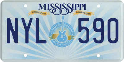 MS license plate NYL590
