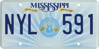 MS license plate NYL591
