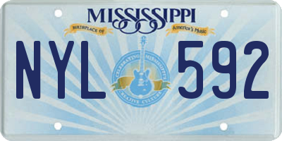 MS license plate NYL592