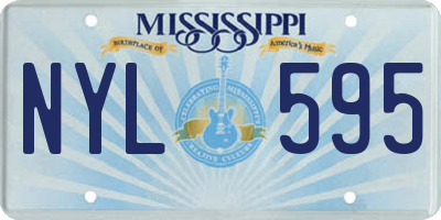 MS license plate NYL595