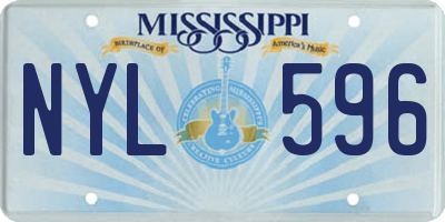 MS license plate NYL596