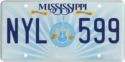 MS license plate NYL599