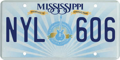 MS license plate NYL606