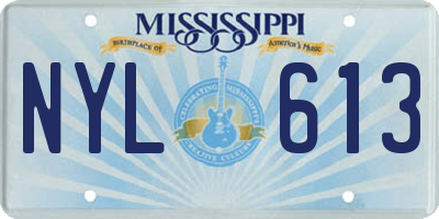 MS license plate NYL613