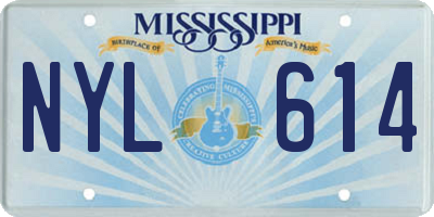 MS license plate NYL614