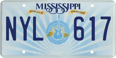 MS license plate NYL617