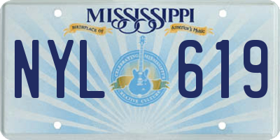 MS license plate NYL619