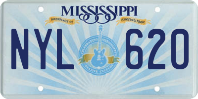 MS license plate NYL620