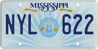 MS license plate NYL622