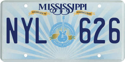 MS license plate NYL626