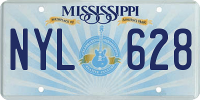 MS license plate NYL628