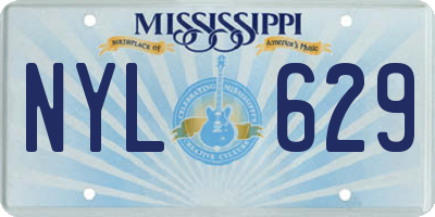 MS license plate NYL629