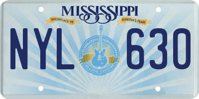 MS license plate NYL630