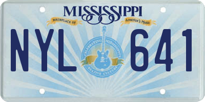 MS license plate NYL641
