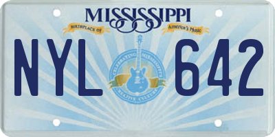 MS license plate NYL642