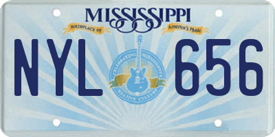 MS license plate NYL656