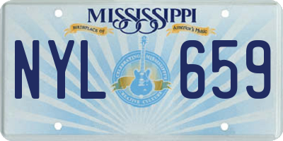 MS license plate NYL659