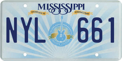 MS license plate NYL661