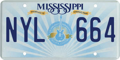 MS license plate NYL664