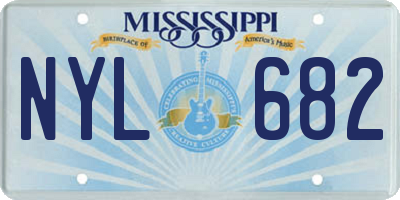 MS license plate NYL682