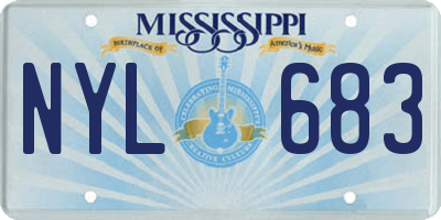 MS license plate NYL683