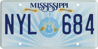 MS license plate NYL684