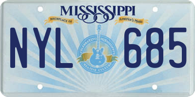 MS license plate NYL685