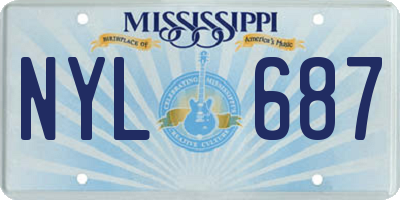 MS license plate NYL687