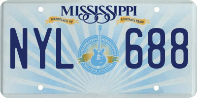 MS license plate NYL688