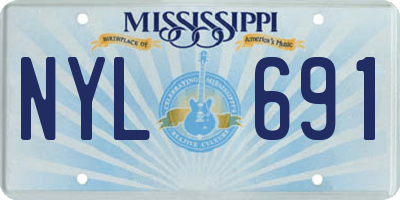 MS license plate NYL691