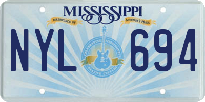 MS license plate NYL694