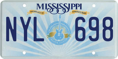 MS license plate NYL698