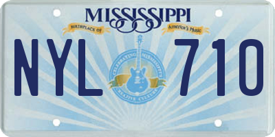 MS license plate NYL710