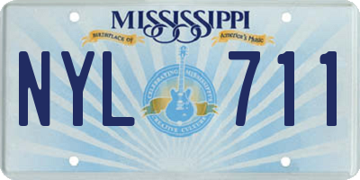 MS license plate NYL711