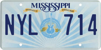MS license plate NYL714